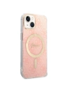 Hurtownia GSM - Sada Guess pouzdro + bezdrátová nabíječka GUBPP14SH4EACSP Apple iPhone 14 růžový/pink hard case 4G Print MagSafe - GUE2307 - {ean13} - Hurt