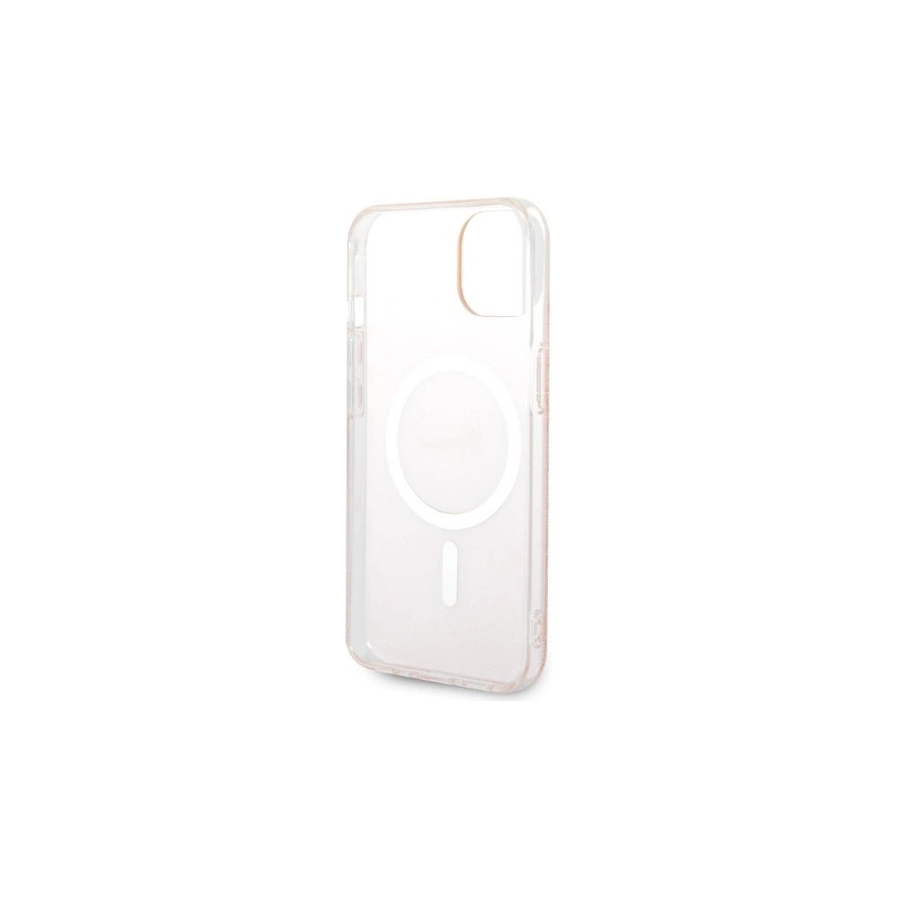 Hurtownia GSM - Zestaw Guess tok + vezeték nélküli töltő GUBPP14SH4EACSP Apple iPhone 14 rózsaszín/pink kemény tok 4G Print MagSafe - GUE2307 - {ean13} - Hurt