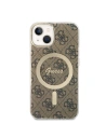 Wholesale Guess GUBPP14SH4EACSW Case + Wireless Charger Apple iPhone 14 brown hard case 4G Print MagSafe - GUE2308 - {ean13} - Hurt