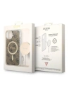 Wholesale Guess GUBPP14SH4EACSW Case + Wireless Charger Apple iPhone 14 brown hard case 4G Print MagSafe - GUE2308 - {ean13} - Hurt
