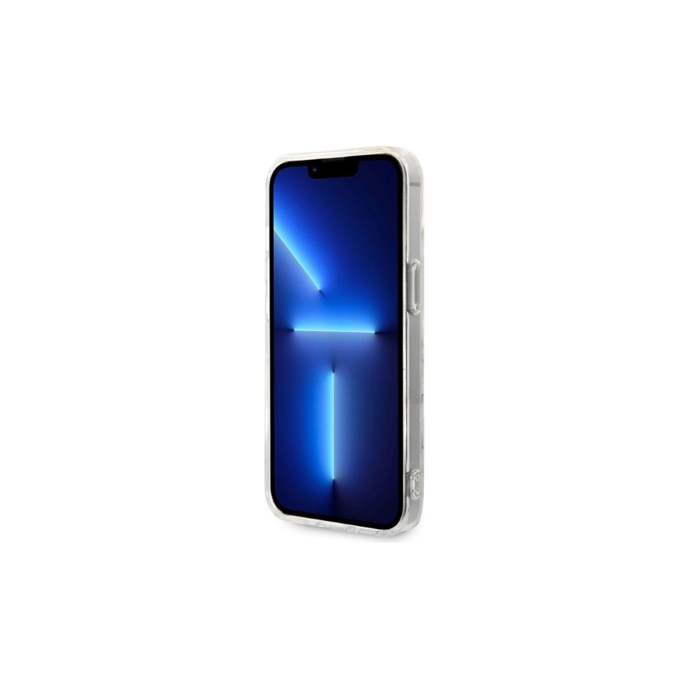 Hurtownia GSM - Zestaw Guess tok + vezeték nélküli töltő GUBPP14SHMEACSH Apple iPhone 14 fehér/white kemény tok Marble MagSafe - GUE2309 - {ean13} - Hurt