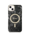 Hurtownia GSM - Set Guess husă + încărcător wireless GUBPP14SHMEACSK Apple iPhone 14 negru/black hard case Marble MagSafe - GUE2310 - {ean13} - Hurt