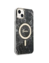 Hurtownia GSM - Set Guess husă + încărcător wireless GUBPP14SHMEACSK Apple iPhone 14 negru/black hard case Marble MagSafe - GUE2310 - {ean13} - Hurt