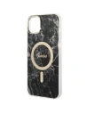 Hurtownia GSM - Set Guess husă + încărcător wireless GUBPP14SHMEACSK Apple iPhone 14 negru/black hard case Marble MagSafe - GUE2310 - {ean13} - Hurt