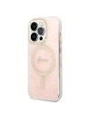 Hurtownia GSM - Sada Guess pouzdro + bezdrátová nabíječka GUBPP14XH4EACSP Apple iPhone 14 Pro Max růžová/pink tvrdý kryt 4G Print MagSafe - GUE2313 - {ean13} - Hurt