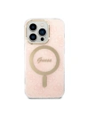 Hurtownia GSM - Sada Guess pouzdro + bezdrátová nabíječka GUBPP14XH4EACSP Apple iPhone 14 Pro Max růžová/pink tvrdý kryt 4G Print MagSafe - GUE2313 - {ean13} - Hurt
