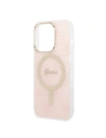 Hurtownia GSM - Sada Guess pouzdro + bezdrátová nabíječka GUBPP14XH4EACSP Apple iPhone 14 Pro Max růžová/pink tvrdý kryt 4G Print MagSafe - GUE2313 - {ean13} - Hurt