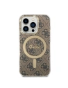 Hurtownia GSM - Set Guess husă + încărcător wireless GUBPP14XH4EACSW Apple iPhone 14 Pro Max maro/brown hard case 4G Print MagSafe - GUE2314 - {ean13} - Hurt