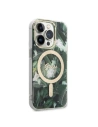 Hurtownia GSM - Set Guess husă + încărcător wireless GUBPP14XHJEACSA Apple iPhone 14 Pro Max verde/green hard case Jungle MagSafe - GUE2315 - {ean13} - Hurt