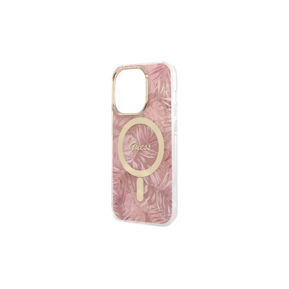 Wholesale Guess GUBPP14XHJEACSP Case + Wireless Charger Apple iPhone 14 Pro Max różowy/pink hard case Jungle MagSafe - GUE2316 - {ean13} - Hurt