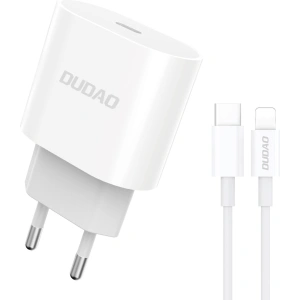 Hurtownia GSM - Nabíječka Dudao USB-C Power Delivery 20W bílá + kabel USB-C - Lightning 1m (A8SEU) - DDA236 - {ean13} - Hurt