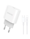 Hurtownia GSM - Încărcător de rețea Dudao USB-C Power Delivery 20W alb + cablu USB-C - Lightning 1m (A8SEU) - DDA236 - {ean13} - Hurt