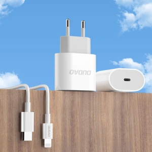 Hurtownia GSM - Nabíječka Dudao USB-C Power Delivery 20W bílá + kabel USB-C - Lightning 1m (A8SEU) - DDA236 - {ean13} - Hurt