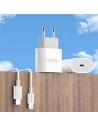 Hurtownia GSM - Încărcător de rețea Dudao USB-C Power Delivery 20W alb + cablu USB-C - Lightning 1m (A8SEU) - DDA236 - {ean13} - Hurt