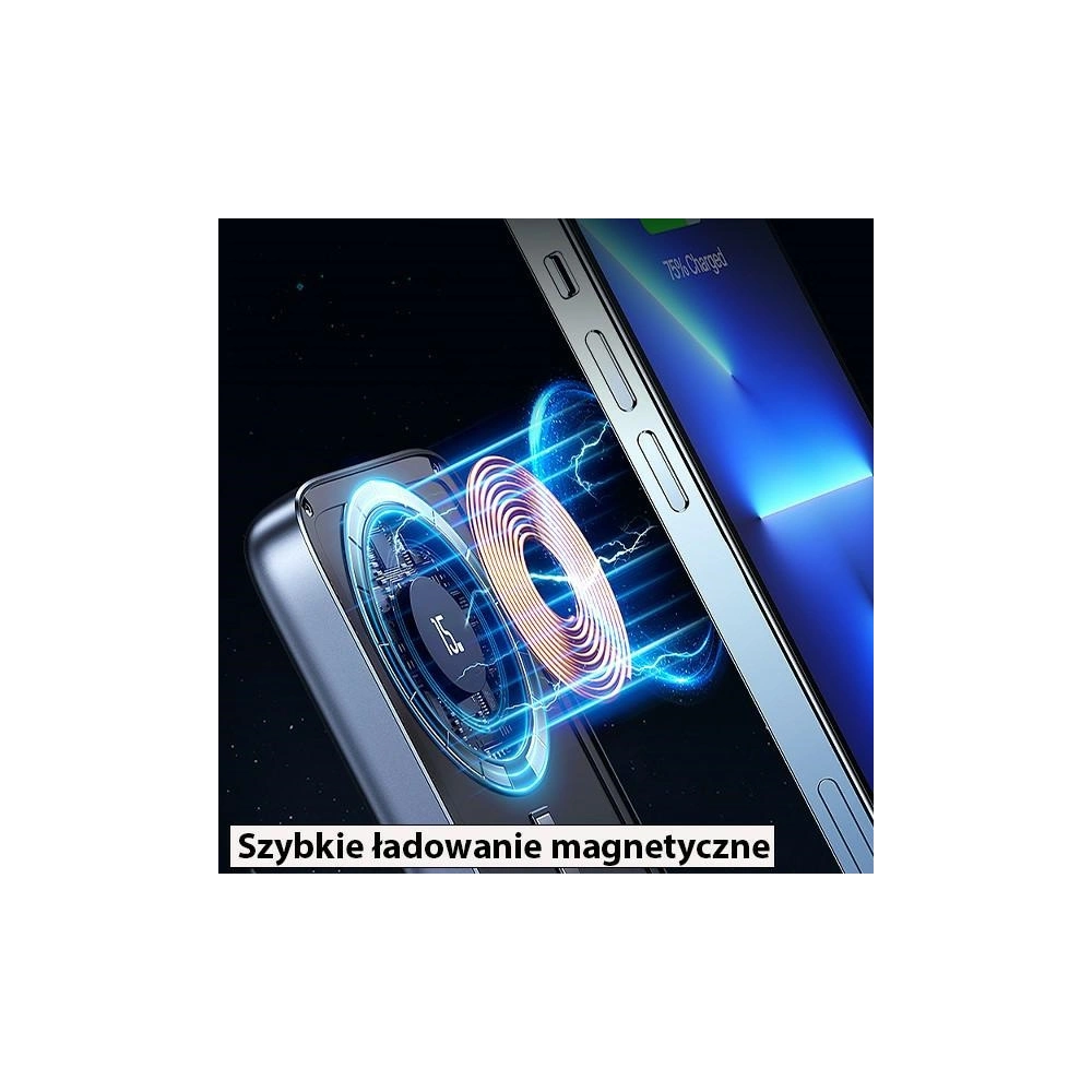 Hurtownia GSM - Powerbank USAMS PB67 10000mAh 20W QC3.0+PD Magnetic Bezdrátové rychlé nabíjení ocelový/oxidující (US-CD184) - USA816 - {ean13} - Hurt