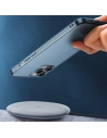 Etui Baseus Frosted Glass Case Apple iPhone 12/12 Pro tmavě zelený