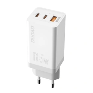 Hurtownia GSM - Nabíječka síťová Dudao GaN 65W USB/2xUSB-C Quick Charge Power Delivery bílá (A7xs white) - DDA237 - {ean13} - Hurt