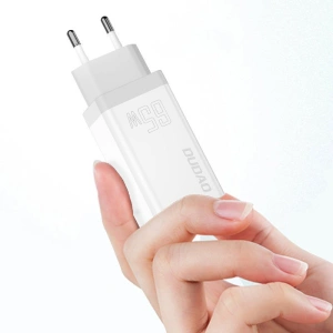 Hurtownia GSM - Nabíječka síťová Dudao GaN 65W USB/2xUSB-C Quick Charge Power Delivery bílá (A7xs white) - DDA237 - {ean13} - Hurt