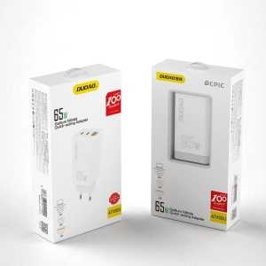 Hurtownia GSM - Nabíječka síťová Dudao GaN 65W USB/2xUSB-C Quick Charge Power Delivery bílá (A7xs white) - DDA237 - {ean13} - Hurt