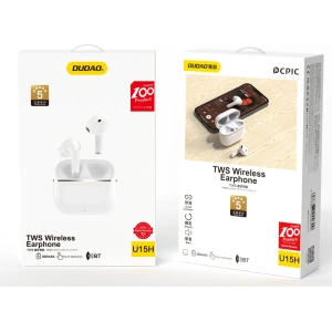 Hurtownia GSM - Bezdrátová sluchátka Dudao TWS U15H Bluetooth 5.1 bílá - DDA241 - {ean13} - Hurt