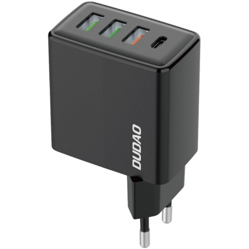 Dudao Distributor - 6973687244118 - DDA243 - Dudao Wall Charger 3xUSB/USB-C 20W Power Delivery QC 3.0 black (A5H) - B2B homescreen