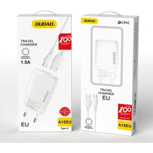 Hurtownia GSM - Nabíječka Dudao USB 7.5W + kabel USB/USB-C 1m bílý (A1sEUT) - DDA247 - {ean13} - Hurt