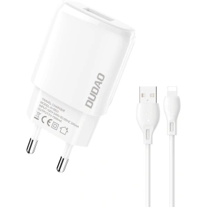 Hurtownia GSM - Síťová nabíječka Dudao USB 7.5W + USB/Lightning kabel 1m bílý (A1sEUL) - DDA248 - {ean13} - Hurt