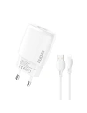 Síťová nabíječka Dudao USB 7.5W + USB/Lightning kabel 1m bílý (A1sEUL)