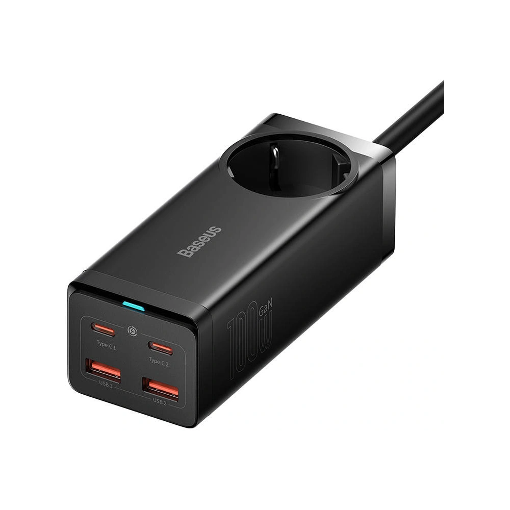 Wholesale Baseus Home Charger GaN3 Pro Desktop Powerstrip AC GaN3 Pro 2x USB + 2xUSB-C + AC, 100W (black) - BSU3716 - {ean13} - Hurt