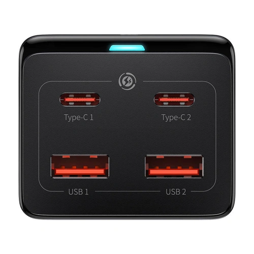 Ładowarka sieciowa / listwa zasilająca Baseus GaN3 Pro 2x USB + 2xUSB-C + AC, 100W (czarna)