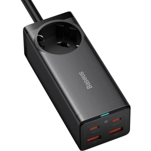 Wholesale Baseus Home Charger GaN3 Pro Desktop Powerstrip AC GaN3 Pro 2x USB + 2xUSB-C + AC, 100W (black) - BSU3716 - {ean13} - Hurt