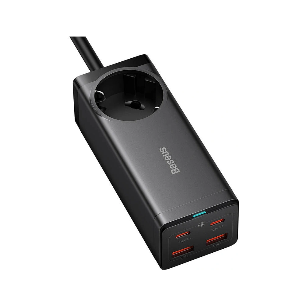 Wholesale Baseus Home Charger GaN3 Pro Desktop Powerstrip AC GaN3 Pro 2x USB + 2xUSB-C + AC, 100W (black) - BSU3716 - {ean13} - Hurt