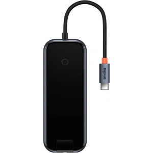 Hurtownia GSM - Hub 5w1 Baseus AcmeJoy Sorozat USB-C - 2xUSB 3.0 + USB 2.0 + USB-C PD + RJ45 (szürke) - BSU3718 - {ean13} - Hurt