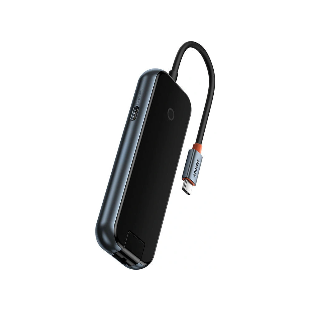 Hurtownia GSM - Hub 5in1 Baseus AcmeJoy Series USB-C - 2xUSB 3.0 + USB 2.0 + USB-C PD + RJ45 (grau) - BSU3718 - {ean13} - Hurt