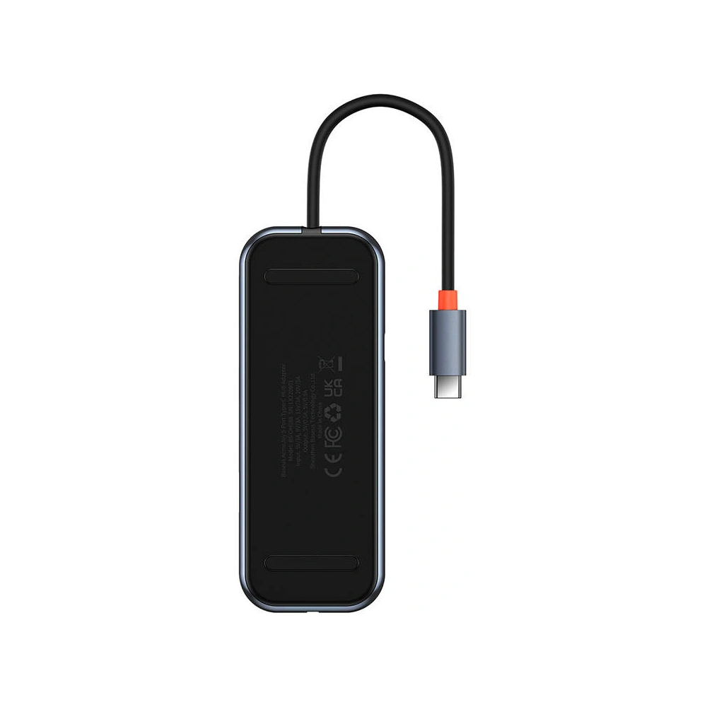 Hurtownia GSM - Hub 5w1 Baseus serie AcmeJoy USB-C - 2xUSB 3.0 + USB 2.0 + USB-C PD + HDMI (gri) - BSU3719 - {ean13} - Hurt