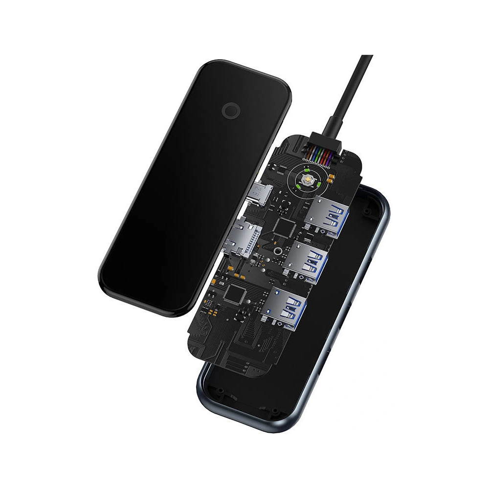 Hurtownia GSM - Hub 5in1 Baseus AcmeJoy-Serie USB-C - 2xUSB 3.0 + USB 2.0 + USB-C PD + HDMI (grau) - BSU3719 - {ean13} - Hurt