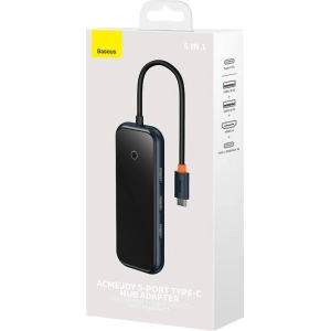 Hurtownia GSM - Hub 5w1 Baseus AcmeJoy sorozat USB-C - 2xUSB 3.0 + USB 2.0 + USB-C PD + HDMI (szürke) - BSU3719 - {ean13} - Hurt