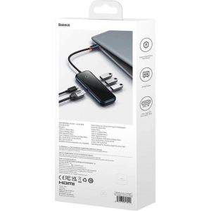 Hurtownia GSM - Hub 5w1 Baseus AcmeJoy sorozat USB-C - 2xUSB 3.0 + USB 2.0 + USB-C PD + HDMI (szürke) - BSU3719 - {ean13} - Hurt