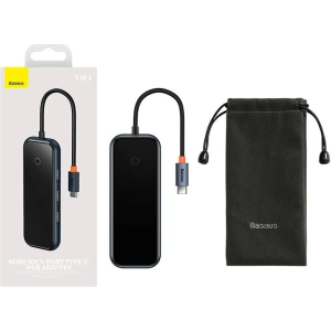 Hurtownia GSM - Hub 5w1 Baseus AcmeJoy sorozat USB-C - 2xUSB 3.0 + USB 2.0 + USB-C PD + HDMI (szürke) - BSU3719 - {ean13} - Hurt
