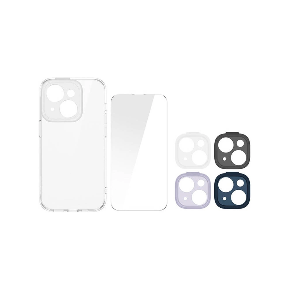 Hurtownia GSM - Tok + üveg + kamera védő kupak Baseus Illusion Apple iPhone 14 - BSU3731 - {ean13} - Hurt