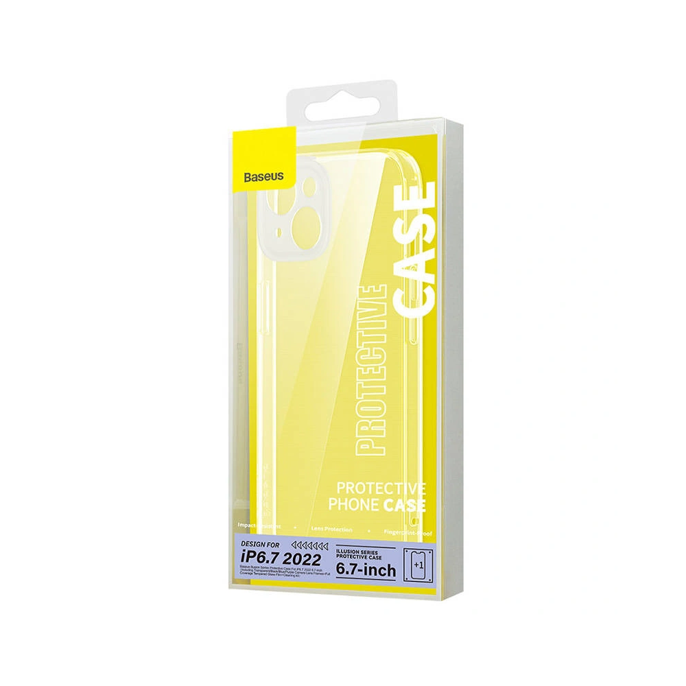 Set husă + sticlă + capac pentru cameră Baseus Illusion Apple iPhone 14 Plus / 15 Plus