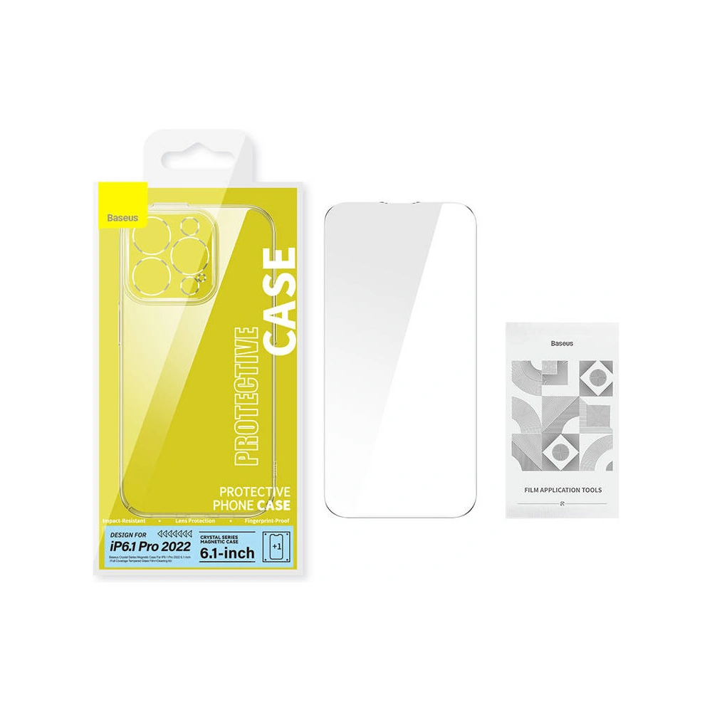 Hurtownia GSM - Sada pouzdra + sklo Baseus Crystal MagSafe Apple iPhone 14 Pro - BSU3739 - {ean13} - Hurt