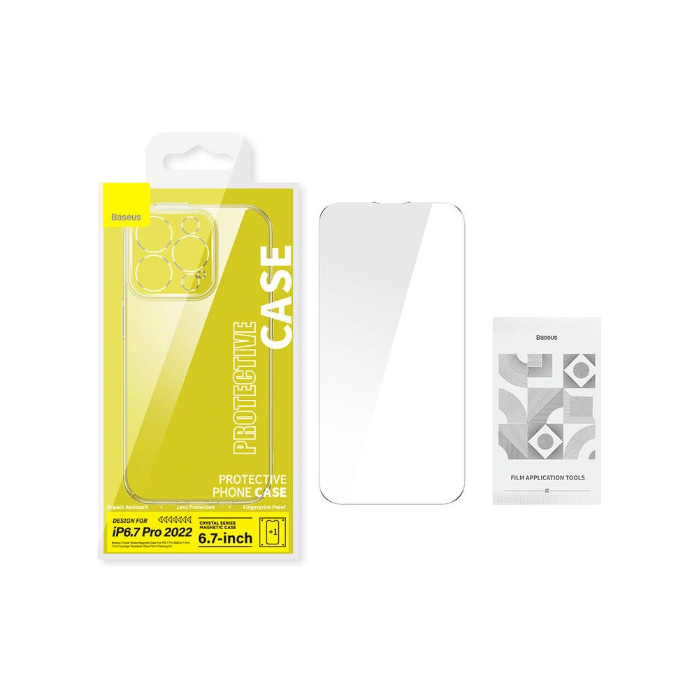 Hurtownia GSM - Set husă + sticlă Baseus Crystal MagSafe Apple iPhone 14 Pro Max - BSU3741 - {ean13} - Hurt