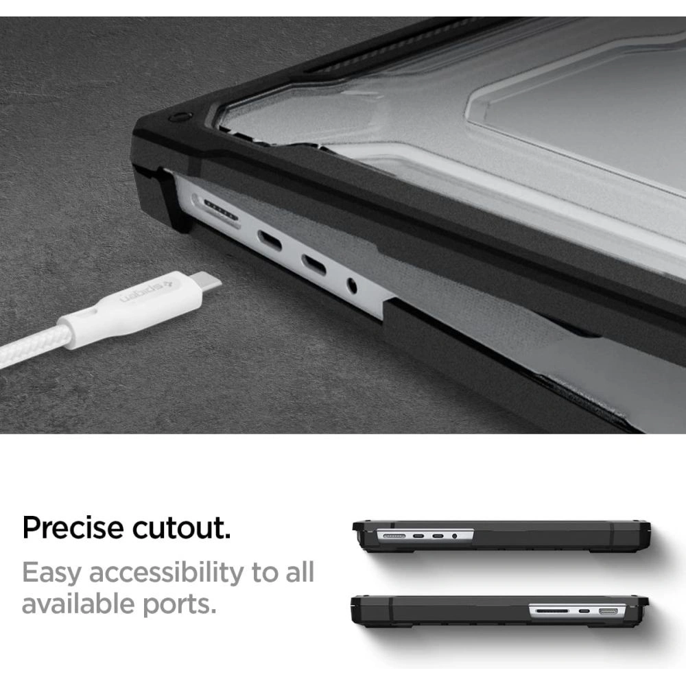 Hurtownia GSM - Case Spigen Rugged Armor Apple MacBook Pro 14 2021-2023 Matte Schwarz - SPN2579 - {ean13} - Hurt