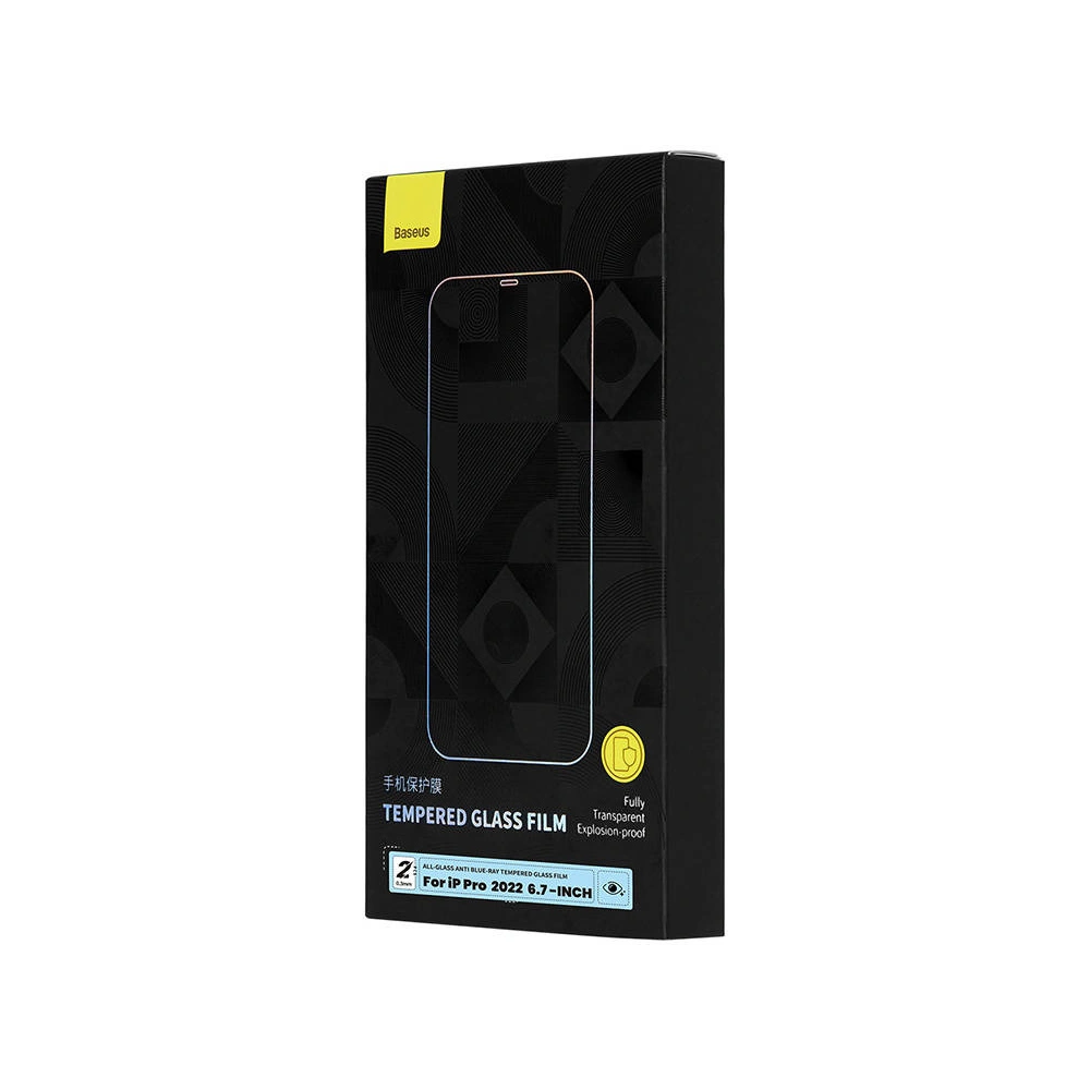Hurtownia GSM - Gehärtetes Glas Baseus Anti Blue Light SGBL080302 0.3mm Apple iPhone 14 Pro Max [2 PACK] - BSU3753 - {ean13} - Hurt