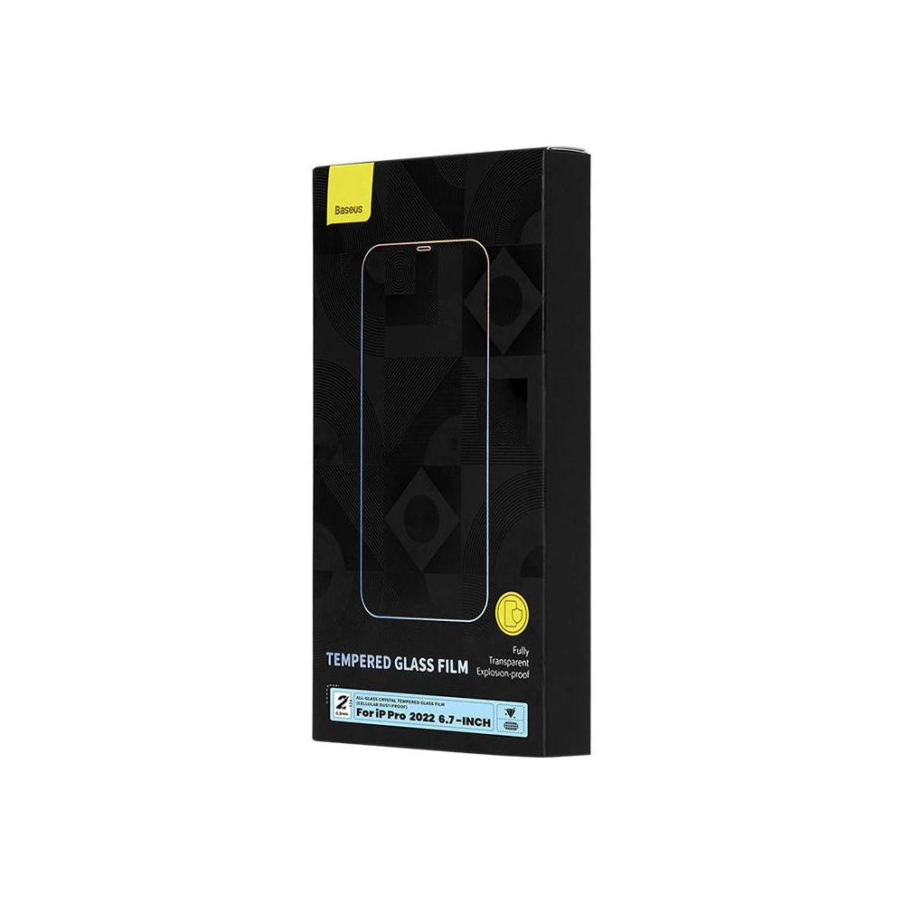 Hurtownia GSM - Gehärtetes Glas Baseus Crystal Anti Dust SGBL110302 0.3mm Apple iPhone 14 Pro Max [2 PACK] - BSU3761 - {ean13} - Hurt