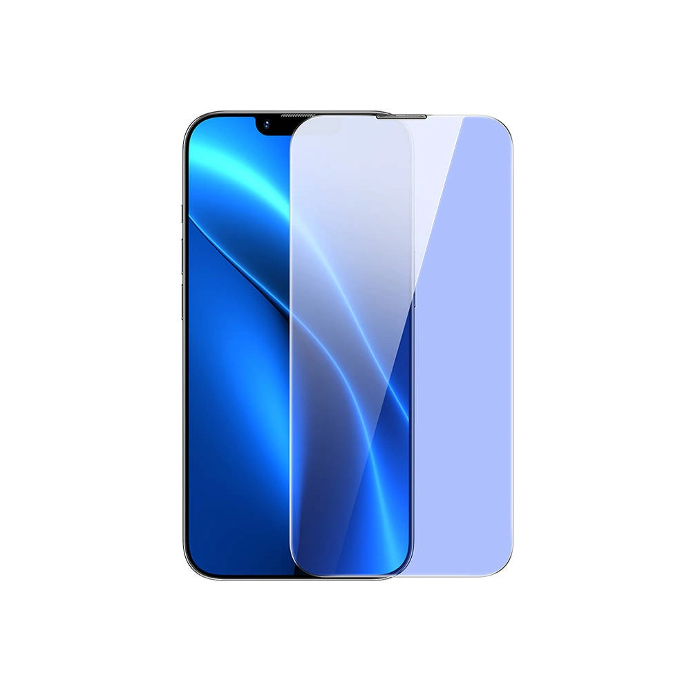 Hurtownia GSM - Gehärtetes Glas Baseus Crystal Anti Blue Light Anti Dust SGBL120002 0.3mm Apple iPhone 14/13/13 Pro [2 PACK] - SGBL120002 - {ean13} - Hurt