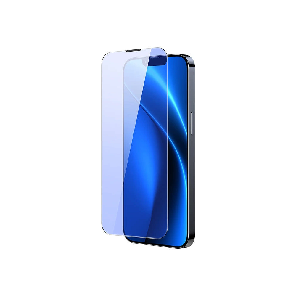 Hurtownia GSM - Gehärtetes Glas Baseus Crystal Anti Blue Light Anti Dust SGBL120002 0.3mm Apple iPhone 14/13/13 Pro [2 PACK] - SGBL120002 - {ean13} - Hurt