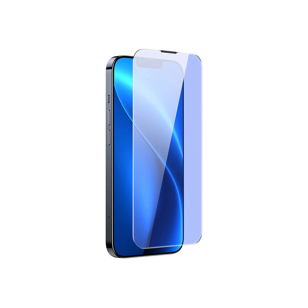 Hurtownia GSM - Gehärtetes Glas Baseus Crystal Anti Blue Light Anti Dust SGBL120002 0.3mm Apple iPhone 14/13/13 Pro [2 PACK] - SGBL120002 - {ean13} - Hurt