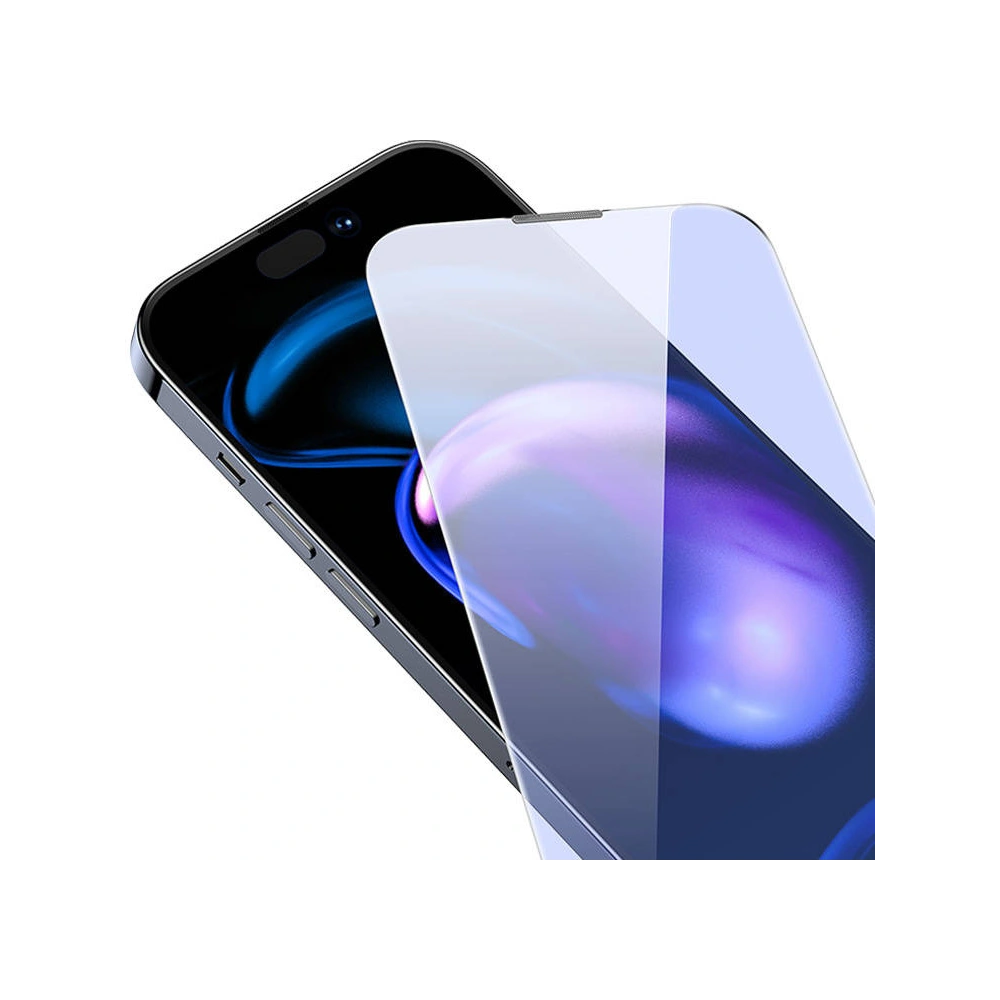 Hurtownia GSM - Edzett üveg Baseus Crystal Anti Blue Light Anti Dust SGBL120302 0.3mm Apple iPhone 14 Pro Max [2 PACK] - SGBL120302 - {ean13} - Hurt